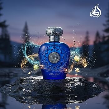 Lattafa Blue Oud Eau De Parfum Spray 3.4 oz - Opulent Oudh Perfume with Citrus Floral & Saffron Notes