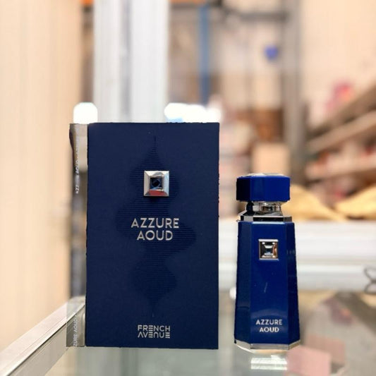French Avenue Azzure Aoud 100ml Eau De Parfum - Saffron, Passion Fruit & Rose Notes - Oriental Woody Fragrance for Luxurious Elegance